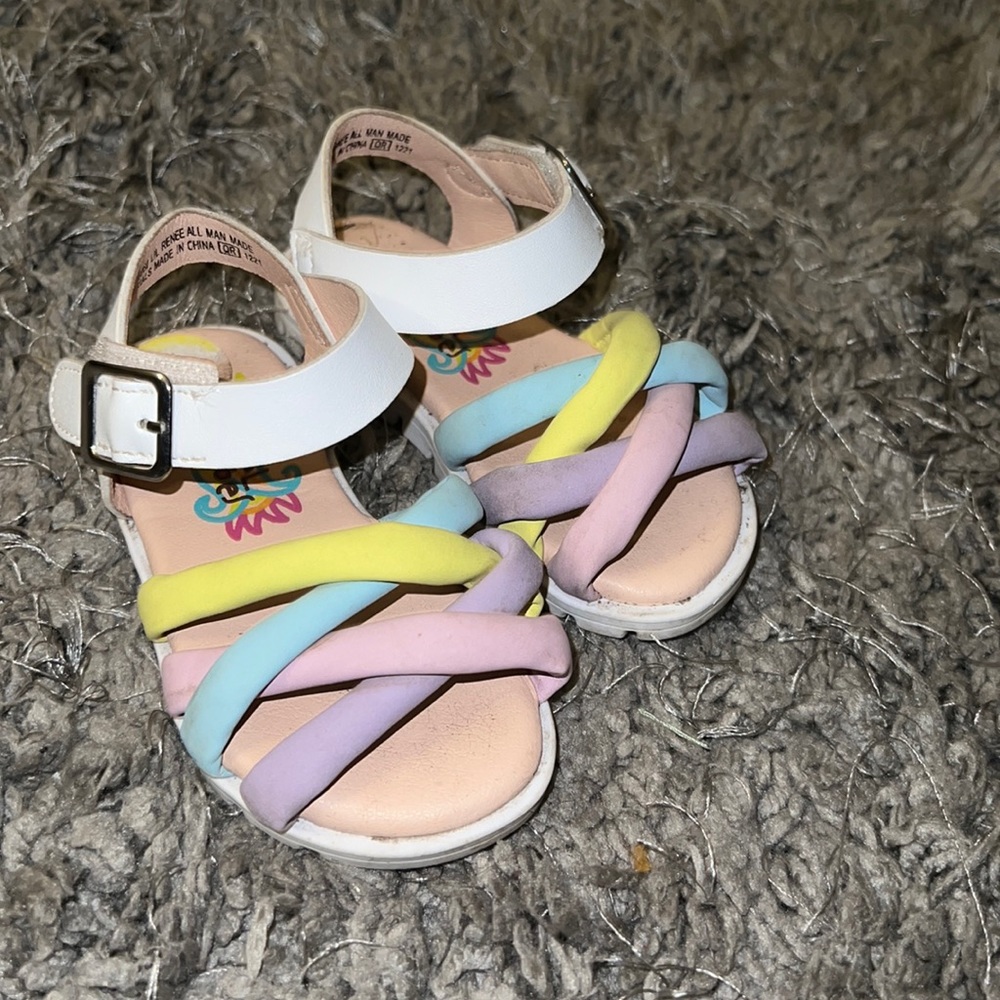 Pastel white sandals
